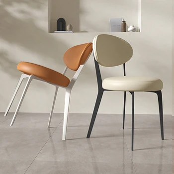 Свадебные стулья для гостиной, Обеденное кресло Nordic European Relax, Кожаное кресло Modern Bancos Para Barra Cocina, стильная мебель MZYXP