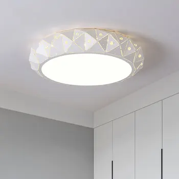 Светильник в гостиной, светильник в спальне, простой потолочный светильник, элегантный бытовой светильник для столовой, круглый
