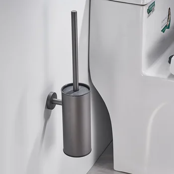 Серый 304 держатель для туалетной щетки из нержавеющей стали, расширитель для ногтей, набор для чистки гостиничного туалета, щетка
