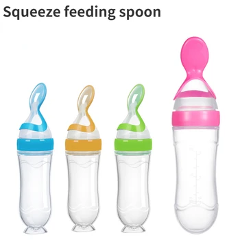 Силиконовая бутылочка для кормления новорожденных, Рисовая ложка для тренировки новорожденных, Кормушка для пищевых добавок, Безопасная Посуда, Инструменты