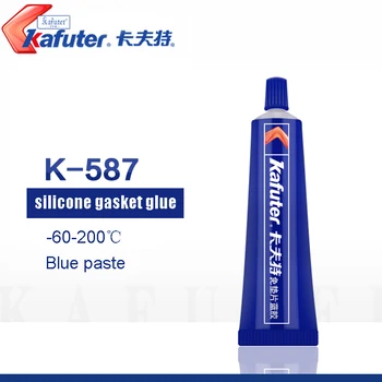 Силиконовый герметик Kafuter Blue Водостойкий клей K-587 55g для технического обслуживания и ремонта автомобилей с высокой термостойкостью с помощью герметика