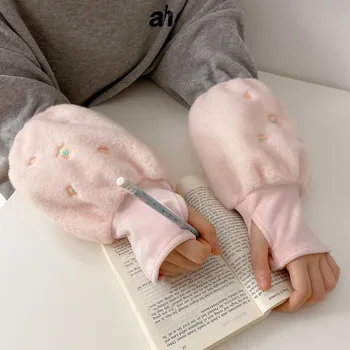 Симпатичный Теплый Защитный рукав для рук для женщин с Длинным Рукавом для работы Ins Влагостойкий Рукав для защиты от грунта 2-в-1 Рукав для перчаток