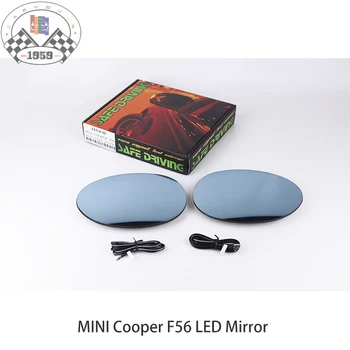 Совершенно новый Стеклянный Материал LED Поворотное Боковое Зеркало Светло-синего цвета с Автоматическим Затемнением Для Mini Cooper R56 R60 F54 F56 F60 (2 ШТ./компл.)