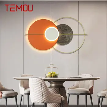 Современная настенная картина TEMOU, светодиодная креативная лампа для внутреннего декора, бра для дома, гостиной, спальни