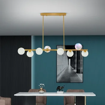 Современная светодиодная люстра Nordic Led Подвесной светильник для гостиной Столовой Кухни спальни Стеклянный шар Потолочный подвесной светильник
