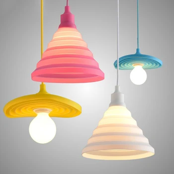 Современные простые красочные силиконовые подвесные светильники Модный дизайн 