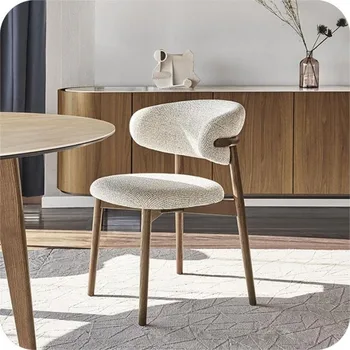 Современный минималистичный Дизайн деревянных обеденных стульев, Мягкие японские бархатные стулья, обеденный диван с низкой спинкой, кухонная мебель Sandalyeler