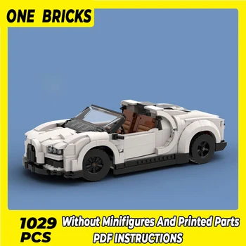 Строительные блоки OneBricks Moc серии моделей суперкаров Speed Champion, технологические кирпичи Pugatti, игрушки своими руками для детей, подарки для детей