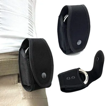 Сумка-держатель для тактических наручников, Многофункциональная полицейская Универсальная сумка для быстросъемных наручников, поясной карман, Охотничье тактическое снаряжение