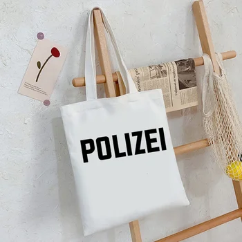 сумка для покупок polizei многоразовая джутовая сумка bolso для покупок в продуктовых магазинах, сумка для покупок на шнуровке на заказ
