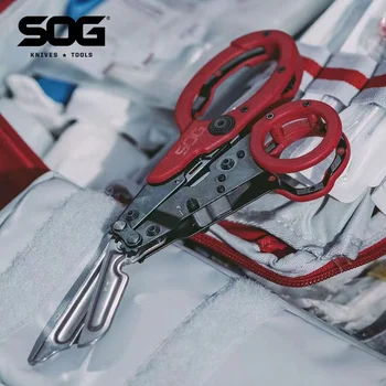 Тактические ножницы SOG, Многофункциональные складные плоскогубцы EDC, Отвертка, набор ручных инструментов для кемпинга на открытом воздухе, Ножницы для ручного инструмента