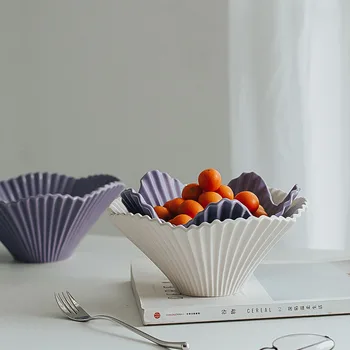 Тарелка для фруктов Nordic Household Неправильной формы, керамические конфеты, закуски, блюдо с орехами, Кухонная посуда, большой поднос для вечеринки, контейнер для еды