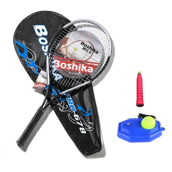 Теннисная ракетка из алюминиевого сплава, легкая ударопрочная теннисная ракетка с сумкой для переноски для тренировочного тенниса и теннисной рукояткой