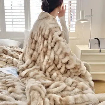 Теплое Тосканское одеяло из искусственного меха для зимнего уюта, супер удобные одеяла для кровати, высококачественное теплое зимнее одеяло для дивана