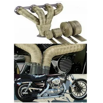 Теплоизоляция выхлопной трубы мотоцикла, пояс из хлопка/банана, пояс из базальтового волокна, Банановая ткань, Огонь 10 м