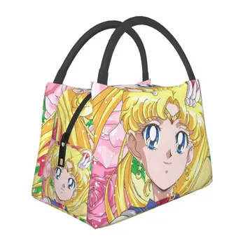 Термоизолированная сумка для ланча из аниме Moon Girl, японский седзе Сейлор, Переносная сумка для ланча для пикника на открытом воздухе, коробка для еды