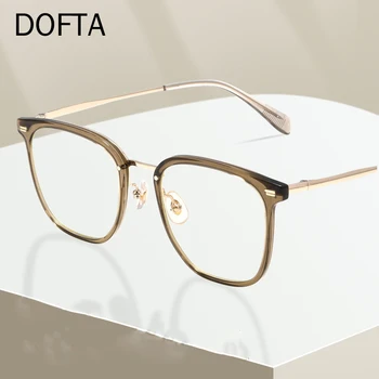 Титановая оправа для оптических очков DOFTA, Женские Ретро Очки по рецепту, Мужские Ацетатные очки для близорукости, Очки 5899