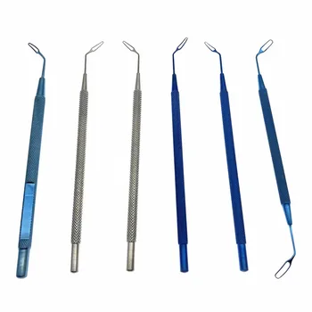 Титановые офтальмологические крючки Маленькая хирургическая пластина для разрезания левого глаза, хирургические инструменты для домашних животных