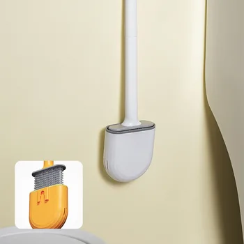 Туалетные щетки и держатели премиум-класса, настенные (без отверстий для сверления), съемная ручка, компактная настенная щетка для подвешивания