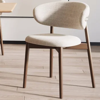 Удобное Белое Обеденное кресло для офиса, Деревянное Легкое Роскошное Обеденное кресло для гостиной, для чтения, Nordic Sillas Nordicas Decor