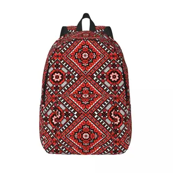 Украина, Холщовый рюкзак с украинской вышивкой для девочек и мальчиков, дорожные сумки для школы и колледжа в стиле бохо, сумка для книг Подходит для 15-дюймового ноутбука