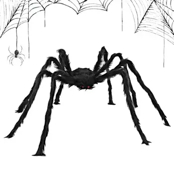 Украшения из паутины на Хэллоуин, Гигантский Паук, декор на Хэллоуин, Страшная подделка, огромный реквизит-паук, Страшный реквизит-паук, украшение для