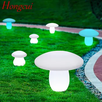 Уличные грибовидные газонные лампы Hongcui с дистанционным управлением Белый солнечный свет 16 цветов Водонепроницаемый IP65 для украшения сада