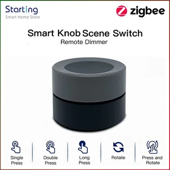 Умный переключатель Zigbee Tuya Беспроводная сцена для умного дома Кнопка дистанционного переключения контроллера Работает с приложением Gateway Smart Life