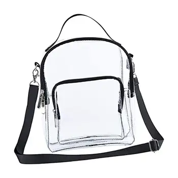 Универсальная прозрачная сумка через плечо с верхней ручкой на молнии, прозрачная сумка