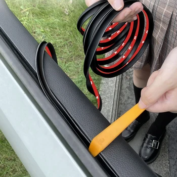 Универсальная Уплотнительная Прокладка Для Окна Автомобиля Auto Glass Track Gap Protector Отделка Бампера Резиновая Противопылевая Прокладка Бесшумная Непромокаемая 2/4 М