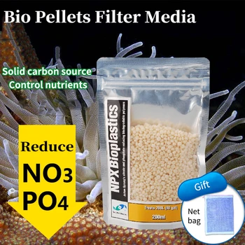 Фильтрующий материал для аквариума NPX Bio Polymer Bio Pellets Фильтрующий материал 200 мл Для обработки аквариума нитратами фосфатами, снижающий содержание NO3 PO4