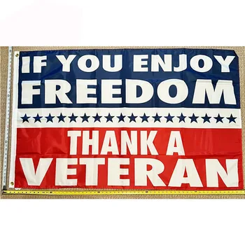 Флаг Дональда Трампа БЕСПЛАТНАЯ ДОСТАВКА Поблагодарите ветерана Freedom Desantis USA Знак 3x5'yhx0099