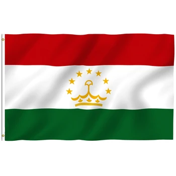 Флаг Таджикистана Яркие цветные Флаги Республики Таджикистан, баннеры с латунными люверсами, внутреннее крыльцо, наружный декор для женщин и мужчин