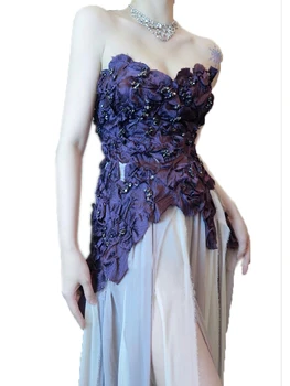 Французское объемное плиссированное платье с пайетками, облегающее грудь, женское модное стильное платье неправильной формы в стиле ретро
