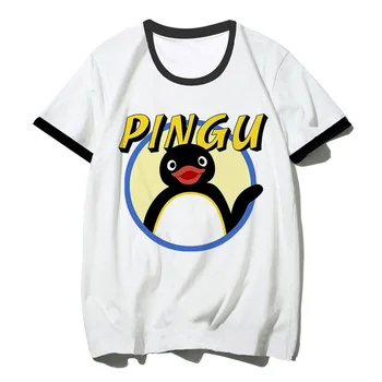 футболки nootnoot pingu, мужские летние футболки с мангой, мужская одежда с аниме