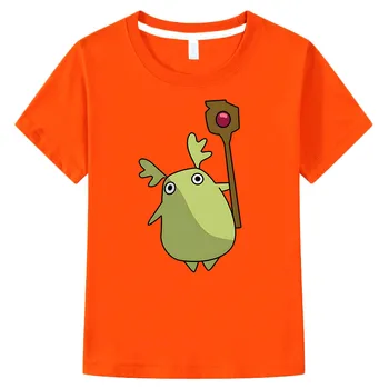 Футболки с рисунком Аниме Ni No Kuni, Милая футболка с рисунком Манги из мультфильма, Футболка с коротким рукавом из 100% хлопка, Обычная футболка для мальчиков/девочек