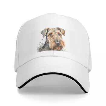 Художественная акварель с изображением собаки-эрдельтерьера, бейсбольная кепка, аниме, роскошная кепка, военная кепка, мужская шляпа, женская, мужская