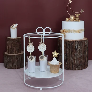 Цилиндрические подставки для торта, кексов, сладких рожков, хлебных тарелок для выпечки, подставок для свадебных тортов с бантиками