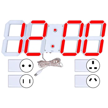Цифровые 3D настенные часы с несколькими языками, светодиодные полые настенные часы, ARM-процессор, трехмерный дизайн, управление приложением для спальни