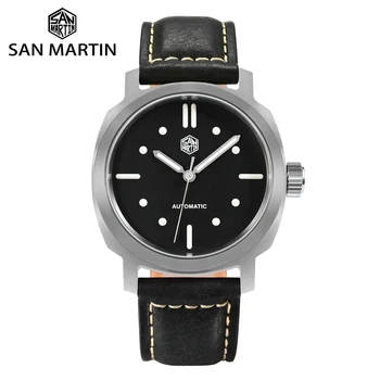 Часы San Martin Мужские Наручные Механические Автоматические Наручные Часы 40 мм YN55 Винтажные Люминесцентные 10 бар Relogios Masculino часы SN0065-1