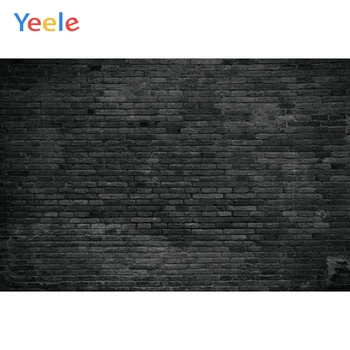 Черная кирпичная стена Винтажный гранжевый фон для детского портрета Виниловый фон для фотосессии в фотостудии Фотофон