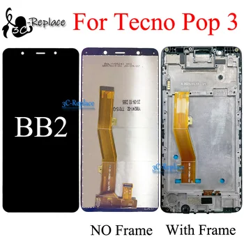 Черный 5,7 дюйма для Tecno Pop 3 BB2 ЖК-дисплей Сенсорный экран Дигитайзер В сборе Запасные части панели /С рамкой