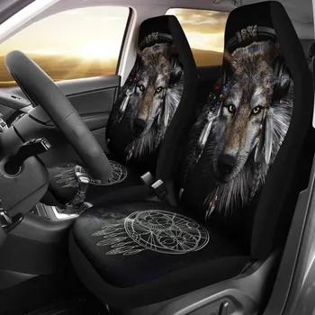 Чехлы для автомобильных сидений Wolf Dream Catcher LT03, упаковка из 2 универсальных защитных чехлов для передних сидений