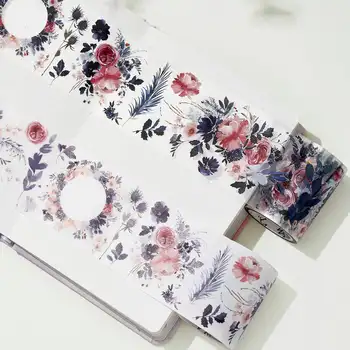 Широкая Цветочная Защитная лента Washi PET Tape Canada WT Frosty Rose Vintage Journaling Scrapbooking Sticker Art Supply 6 см