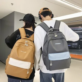Школьные сумки для мальчиков-подростков и девочек 2023, модная нейлоновая сумка через плечо, большой емкости, школьный рюкзак для студентов университетов, мужчин