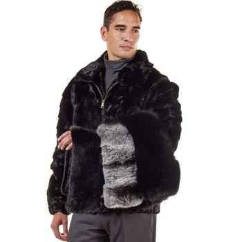Шуба CNEGOVIK, мужская зимняя куртка из меха норки, модная теплая куртка-бомбер, эластичный низ и манжеты