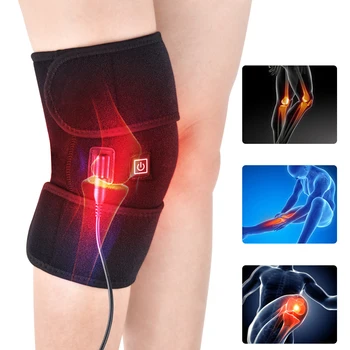 Электронагревательный массажер для колена, бандажи для поддержки коленного сустава при артрите, для облегчения спортивных болей при артрите, травмах, зарядка через USB