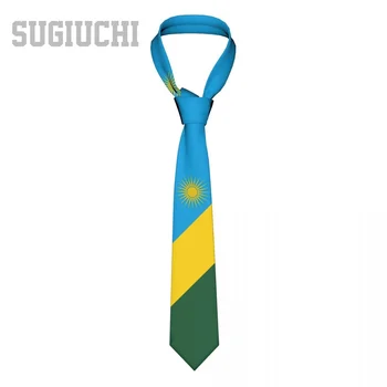 Эмблема флага Руанды, Мужские и женские галстуки, Повседневные костюмы с клетчатым галстуком, Тонкий свадебный деловой галстук Gravatas