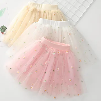 Юбки-пачки для маленьких девочек 2-7 лет, жемчужный короткий торт, юбка для маленьких девочек, Детская юбка принцессы с бантом, Волнистые Розовые пышные юбки из тюля, Балетные костюмы для детей