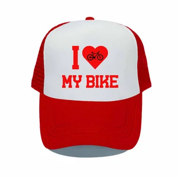 Я люблю Свой Велосипед, Бейсболка С Принтом, Солнцезащитная Шляпа, Уличная Бейсболка Snapback Для Мужчин, Женская Шляпа, Летняя Весенняя Сетчатая Дышащая Кепка, Шляпа Для Папы MZ109